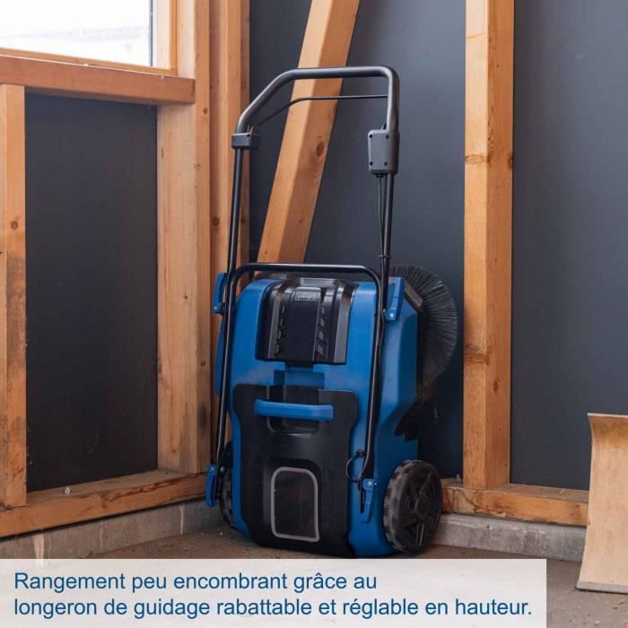 C-S610-X Cordless Sweeper Kit - Working width: 610 mm   20 L collection bin - SCHEPPACH 20V IXES 2Ah battery + 2.4A charger