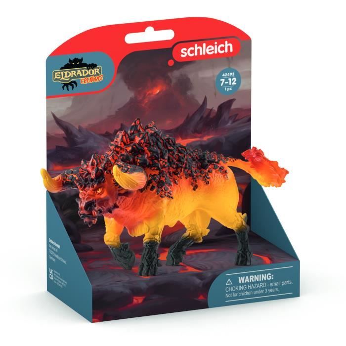 Schleich 42493 Eldrador Creatures Fire Bull Figurine, Ages 7 and Up