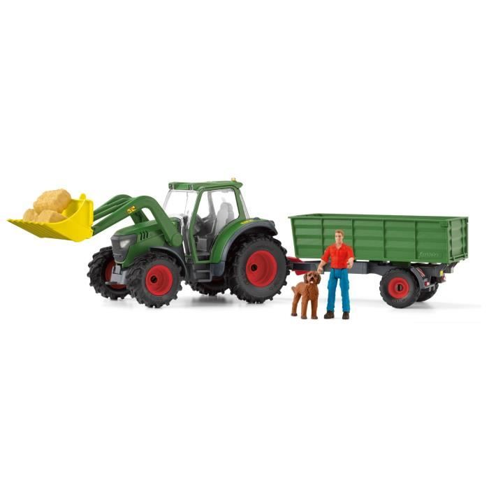SCHLEICH - Tractor with trailer - 42608 - Farm World range