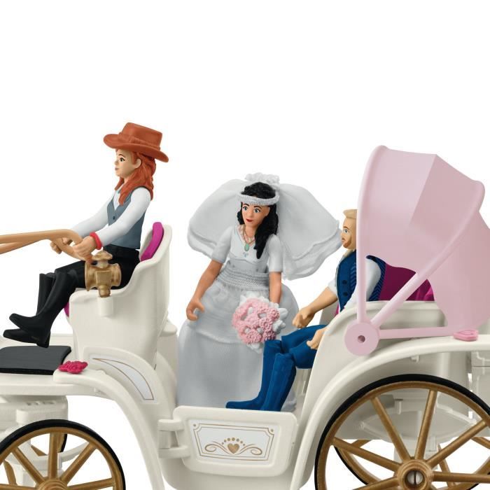 Figurine The bride and groom's carriage, 5 years old, schleich 42641 HORSE CLUB - box, 106 pieces