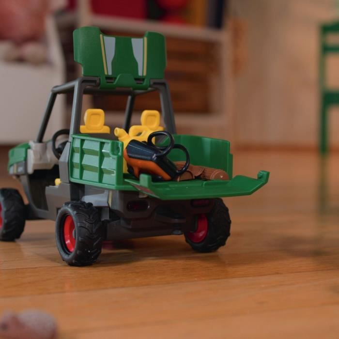 Forest ranger with vehicle, Schleich 42659 Farm World playset for children, ages 5 and up