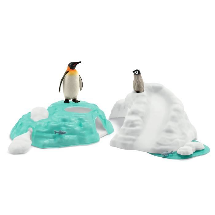 Schleich 42661 Wild Life Penguin Family on the Ice Floe Figurines for Children Ages 3 and Up