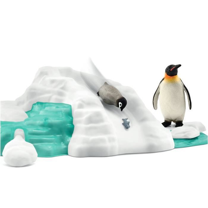 Schleich 42661 Wild Life Penguin Family on the Ice Floe Figurines for Children Ages 3 and Up