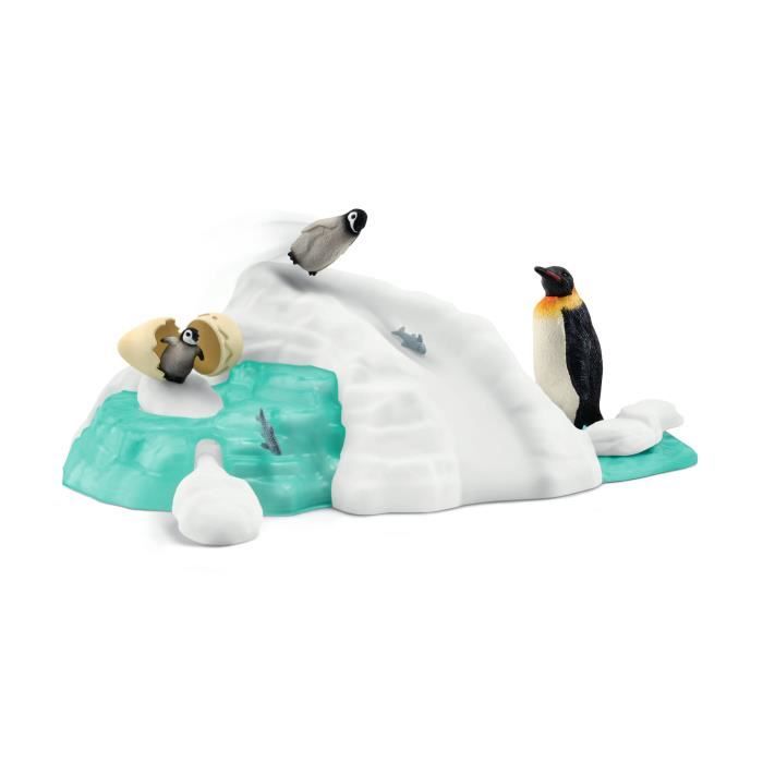 Schleich 42661 Wild Life Penguin Family on the Ice Floe Figurines for Children Ages 3 and Up