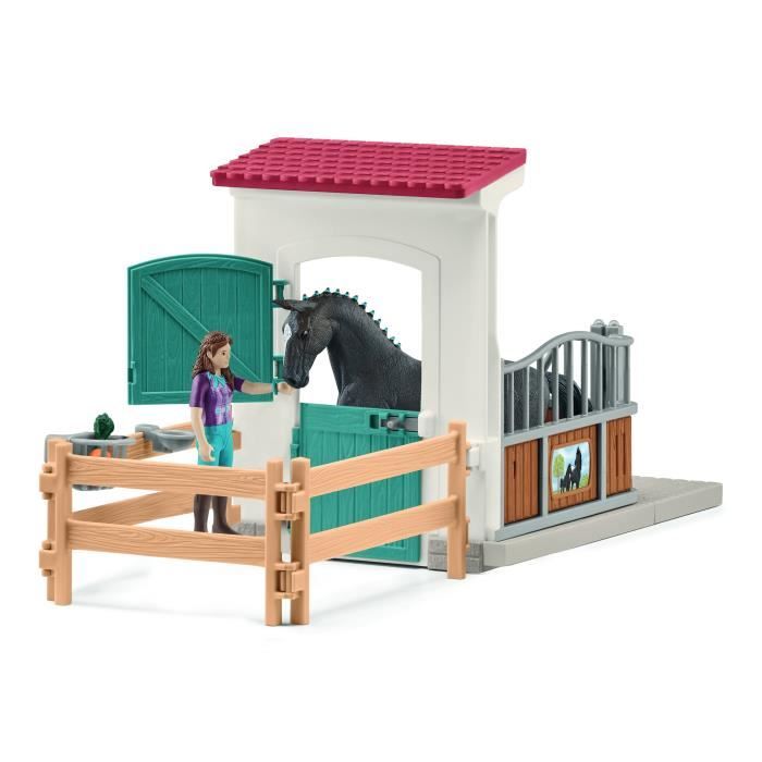 Horse Box Lisa and Storm, Horse figurine and accessories, SCHLEICH 42709 Horse Club, from 5 years old
