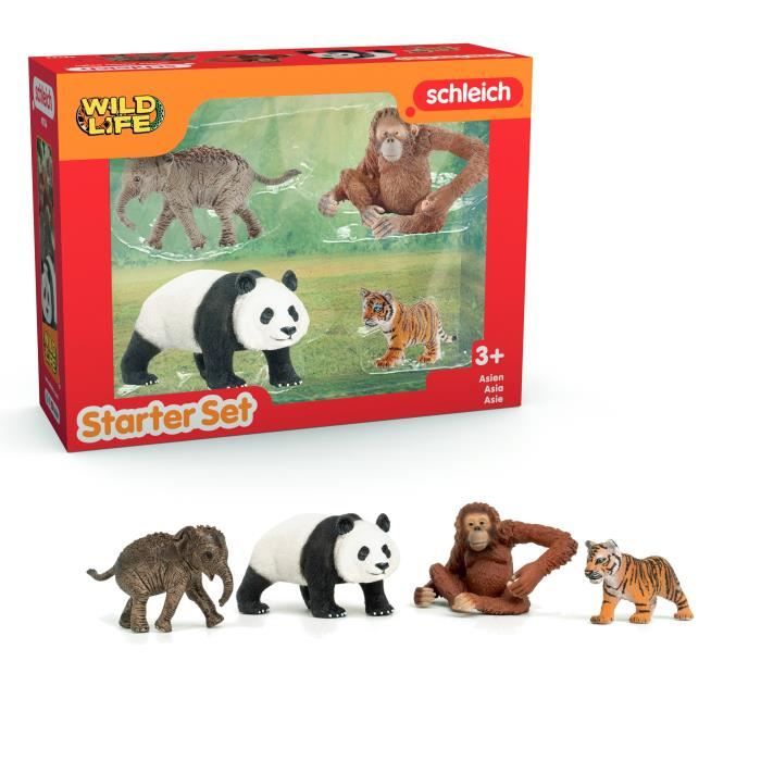 My First Asian Animals, Animal Figurines, SCHLEICH 42736 Wild Life, Ages 5 and Up