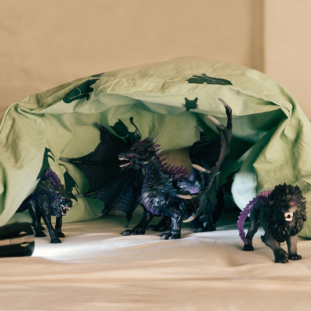 Dark Dragon Figure - Ultra-Realistic and Durable Toy Dragon with Movable Wings - Gift for Boys and Girls Ages 7