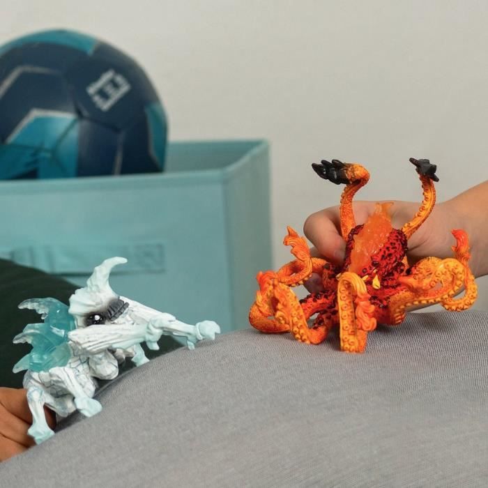 SCHLEICH 70826 Eldrador Creatures Lava Octopus vs Ice Bug Duo Figures for Children Ages 6 and Up