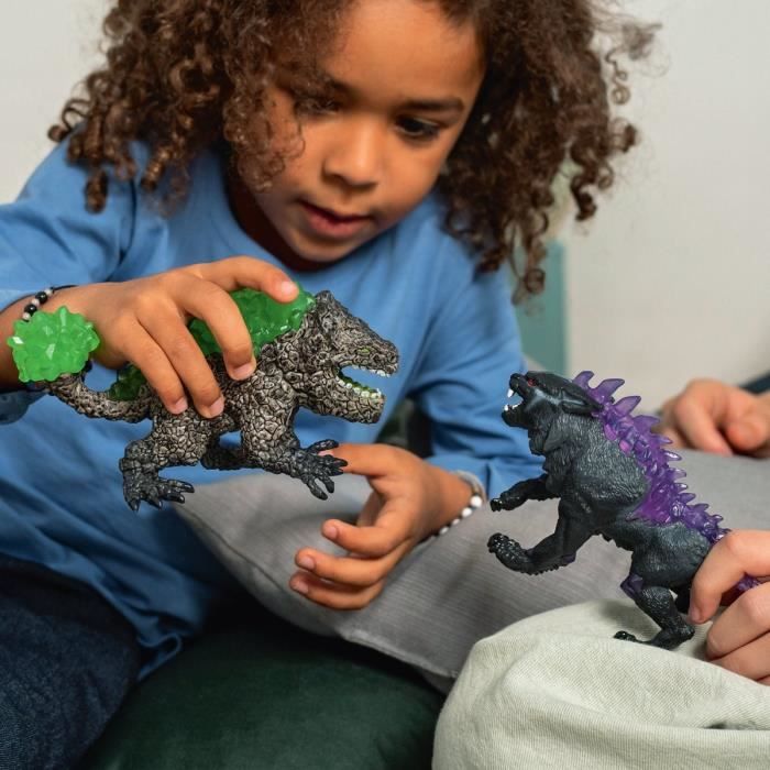 Dark Lynx vs Stone Crusher Duo Figurines, SCHLEICH 70827 Eldrador Creatures, Ages 6 and Up