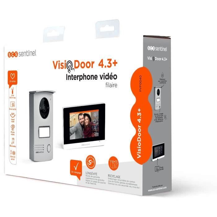 SCS Sentinel - Visiodoor 4.3+ - Wired video intercom with extra flat touching 4.3 monitor