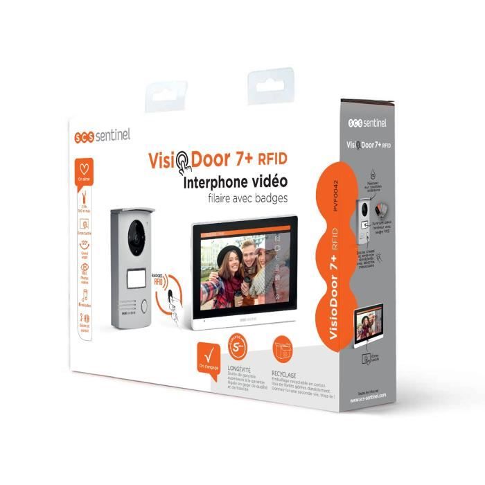 SCS Sentinel - Wired video intercom with badges + touch screen 7 - Visiodoor 7+ RFID