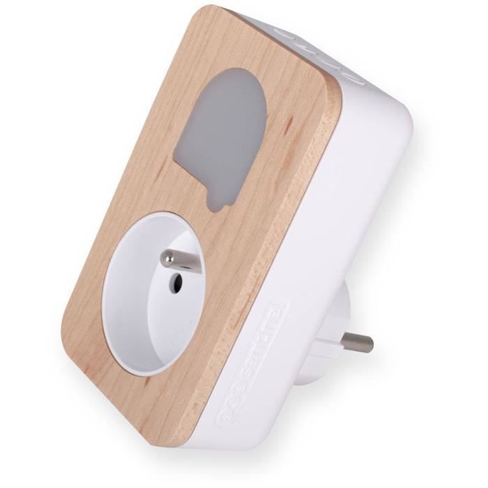 Wireless and battery-free doorbell with integrated socket - SCS SENTINEL - CSF0105 - SONE + Cosy - 25 melodies