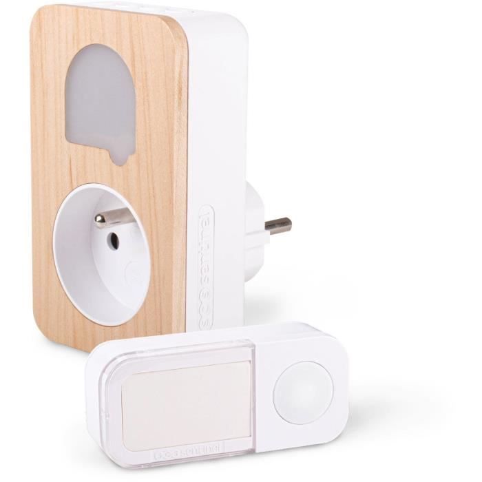 Wireless and battery-free doorbell with integrated socket - SCS SENTINEL - CSF0105 - SONE + Cosy - 25 melodies