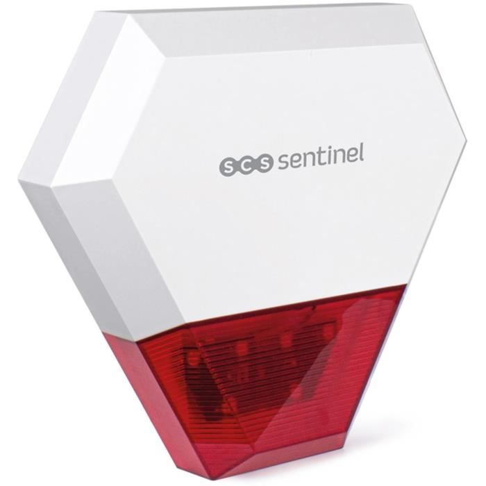 Additional wired outdoor siren KitAlarm - SCS SENTINEL - Range 80m - Sound and light alert