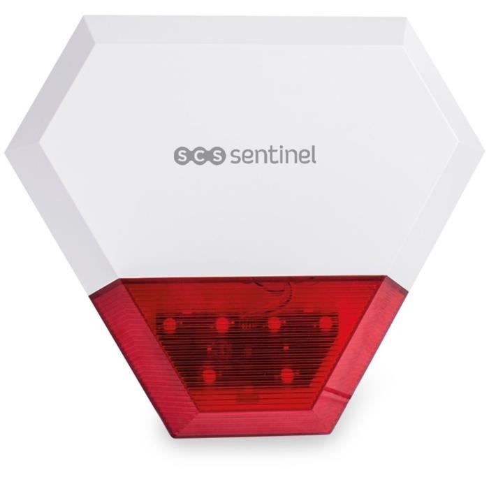 Additional wired outdoor siren KitAlarm - SCS SENTINEL - Range 80m - Sound and light alert