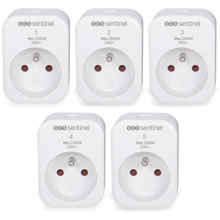 Remote-Controlled Outlets - SCS SENTINEL - ControlPower x5 - 5 Outlets - 1 Remote Control