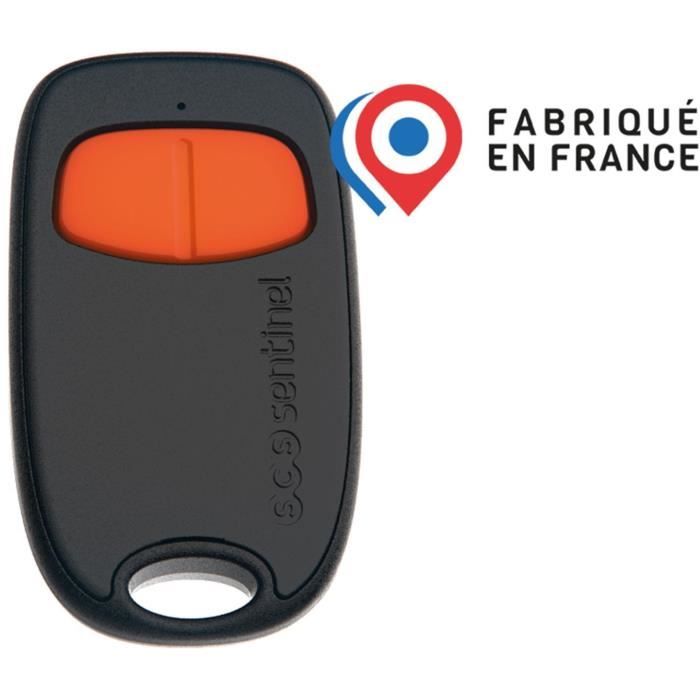2-channel remote control - SCS SENTINEL - SimplyControl - Orange, range 40m, frequency 433.92 MHz, CR2032 lithium battery included