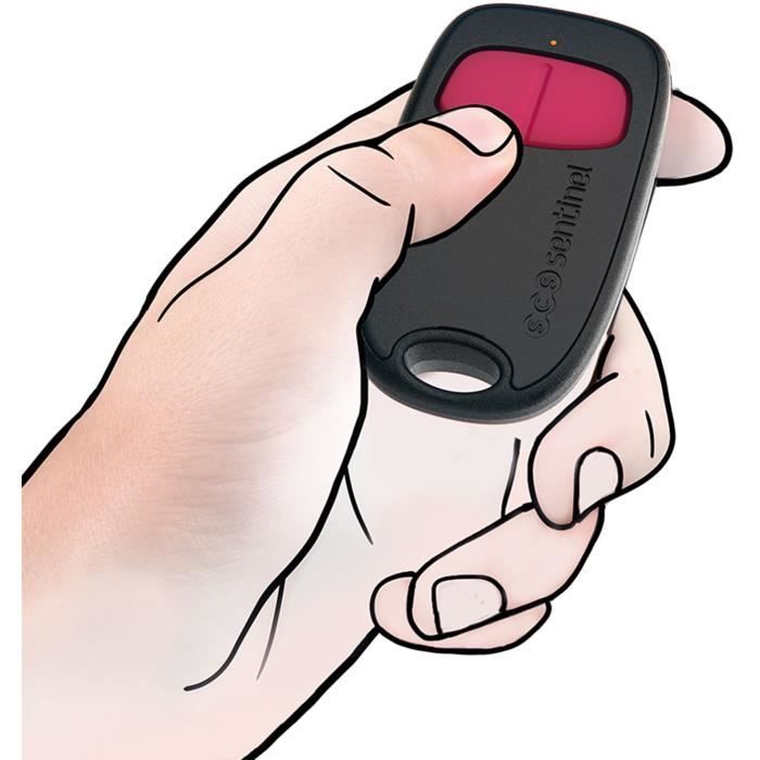2-channel remote control - SCS SENTINEL - SimplyControl - Fuchsia, range 40m, frequency 433.92 MHz, CR2032 lithium battery included