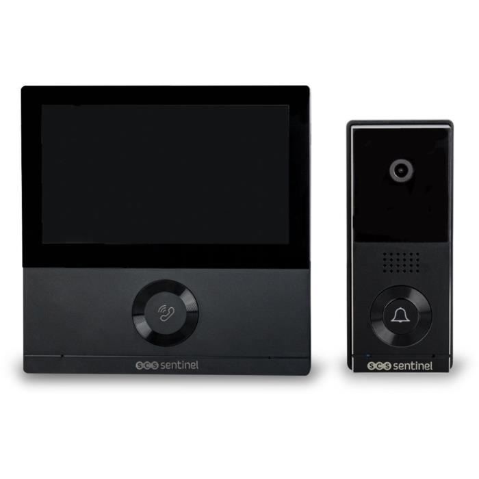 Wired connected video intercom - SCS SENTINEL - VisioWifi - Night vision - Black