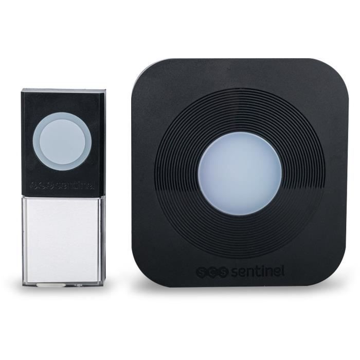 Wireless chime - SCS SENTINEL - 200 meters - SimplyBell - Black