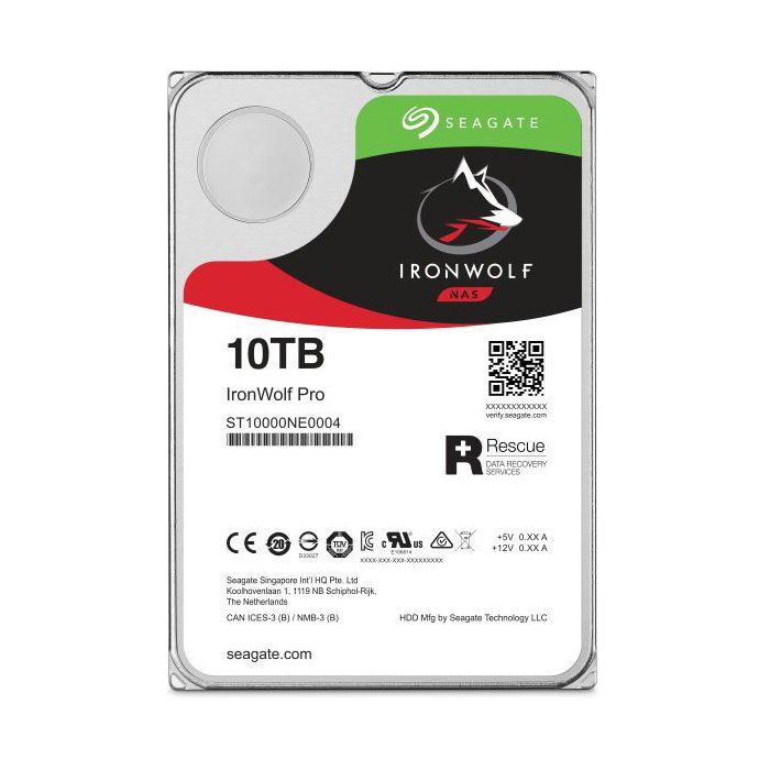 SEAGATE - IronWolf Pro - Internal NAS HDD - 10 TB - 3.5 inches - 7,200 RPM