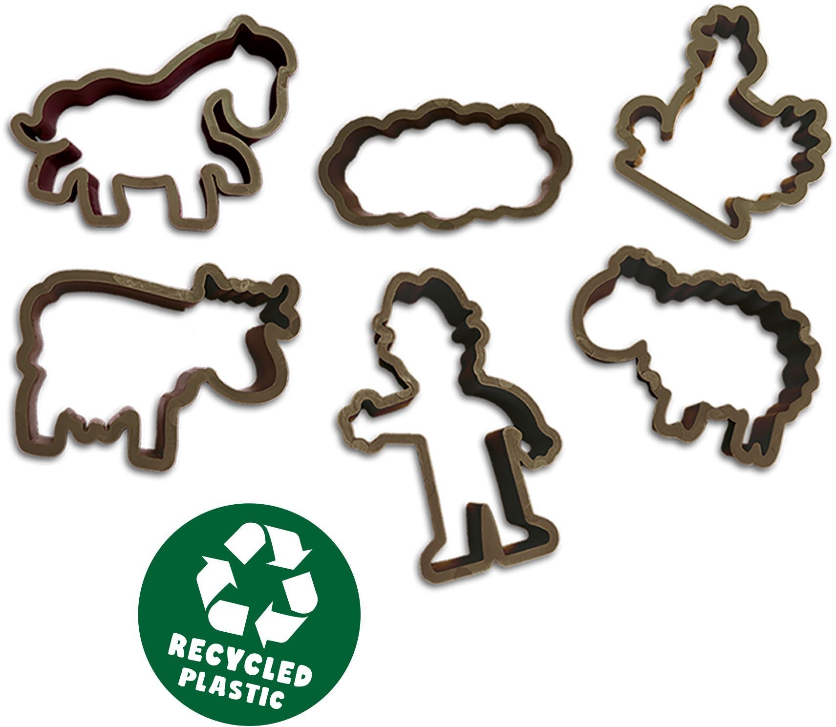 Ecological giant modeling dough kit (7x90 g with tools)