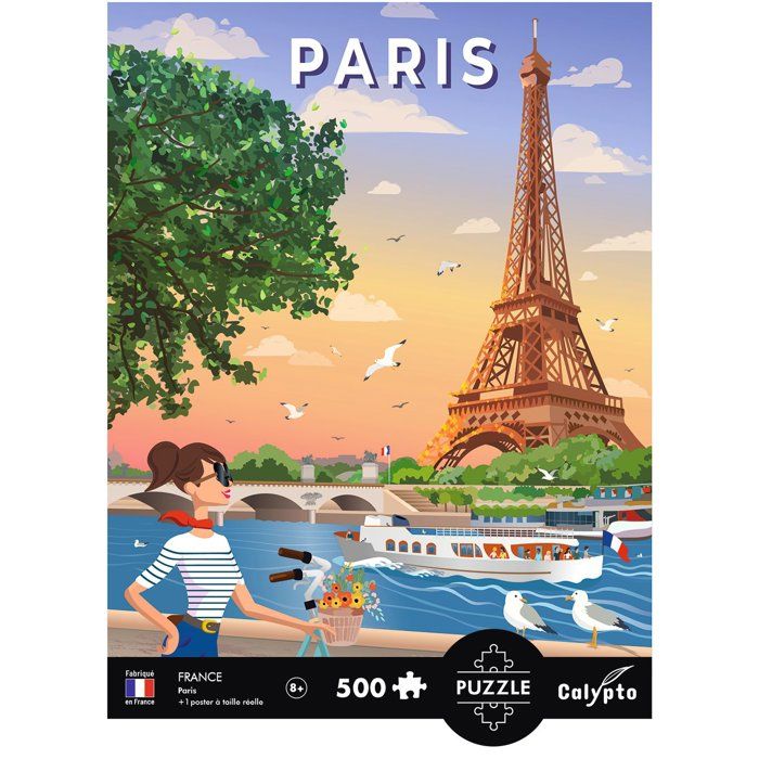 Puzzle - SENTOSPHERE - Calypto - 500 pieces - Paris - Silky texture - Ages 8 and up