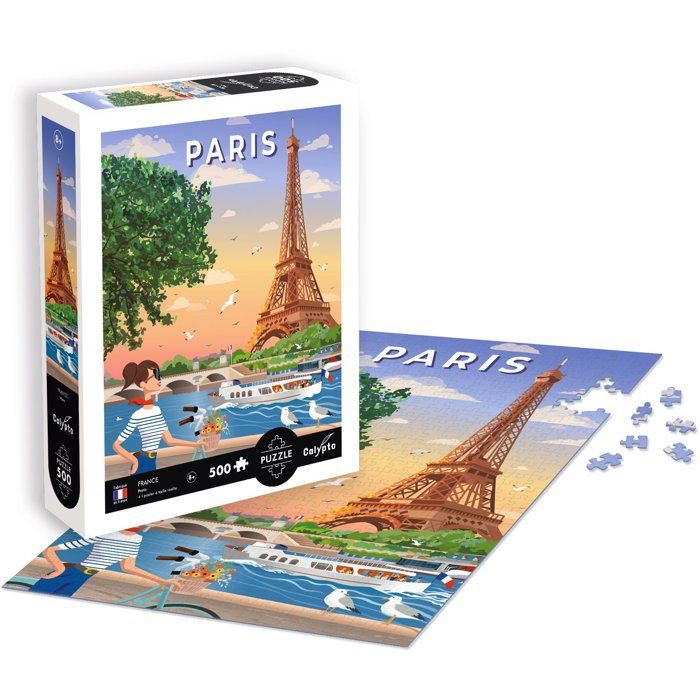Puzzle - SENTOSPHERE - Calypto - 500 pieces - Paris - Silky texture - Ages 8 and up