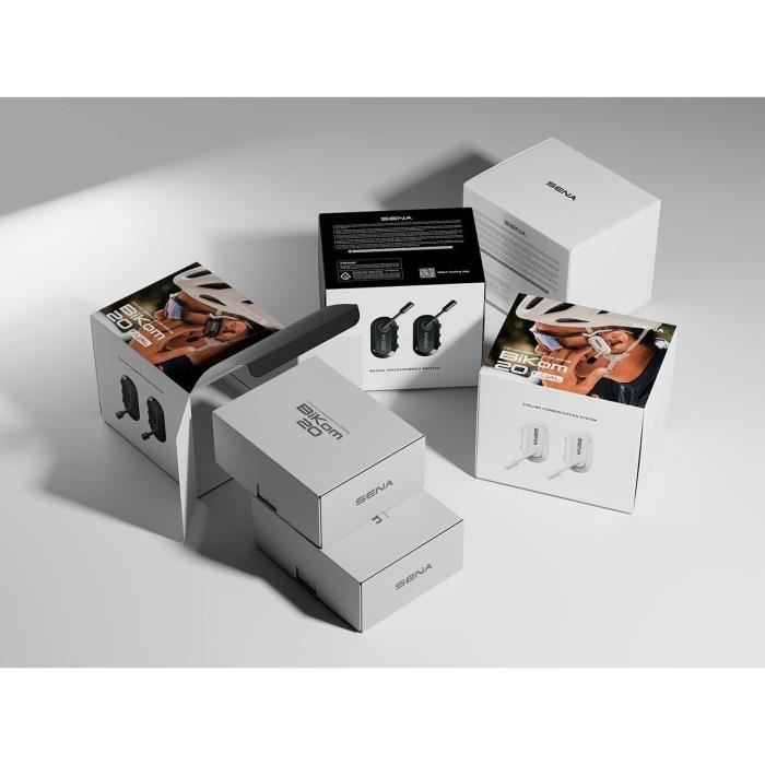 Headset - SENA - Bikom 20 duo - Bluetooth - Microphone - 800 m range - 7 hours of battery life - USB-C - x 2 - Black