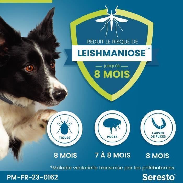 Seresto Large Dog Anti-Puaces and Anti-Tiques necklace +8kg 2 units