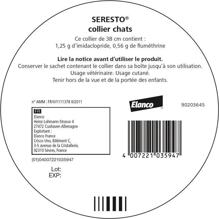 Seresto Cat Anti-Puaces and Anti-Tiques 2 units