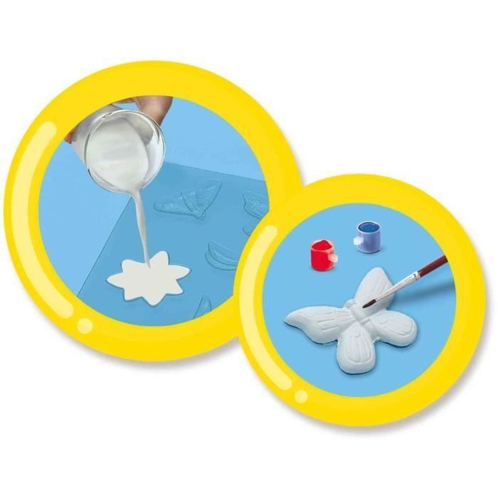 Casting and painting - Butterfly and glitter - SES CREATIVE - Large mold, 6 colors of paint, brush, glitter and plaster