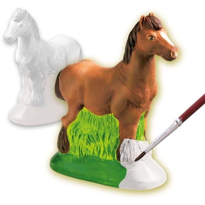 Casting and painting - Horse - SES CREATIVE - Latex mold, drying rack, plaster, paint and brush included