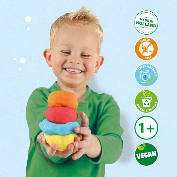 Feel good modeling clay - Glittery (4x90gr) - SES CREATIVE