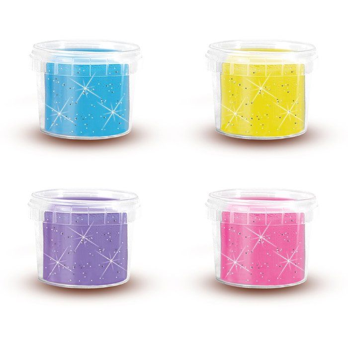 Feel good modeling clay - Glittery (4x90gr) - SES CREATIVE