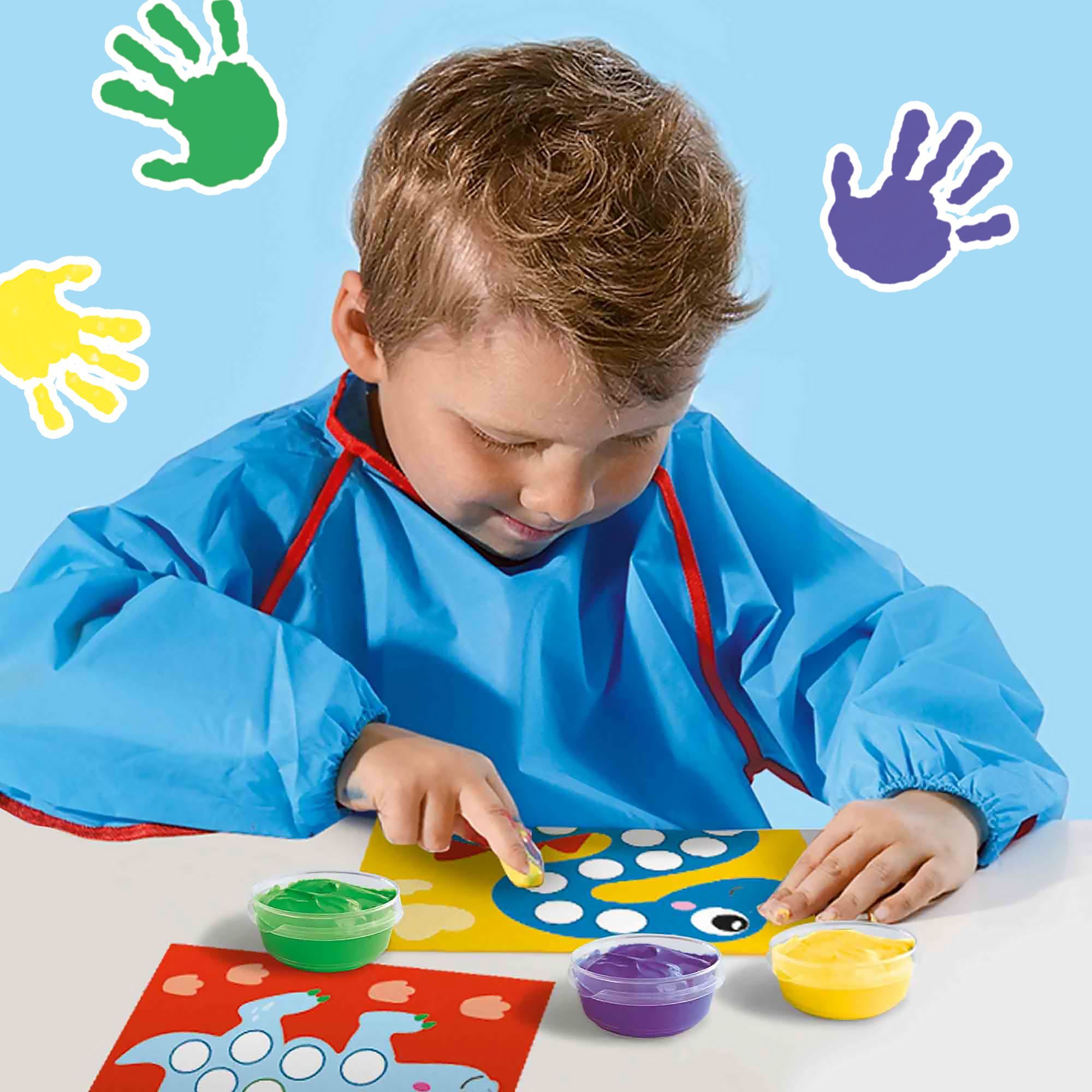 My first - Finger painting - Dinosaurs - SES CREATIVE - Paint 10 dinosaur cards.