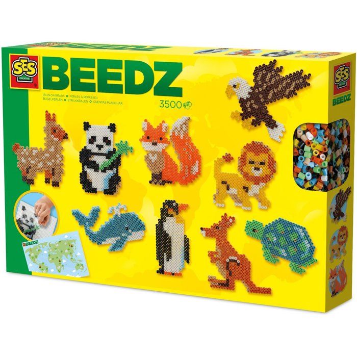 Ironing beads - Animals of the world - SES CREATIVE - Create various animals with 3500 beads and instructions.