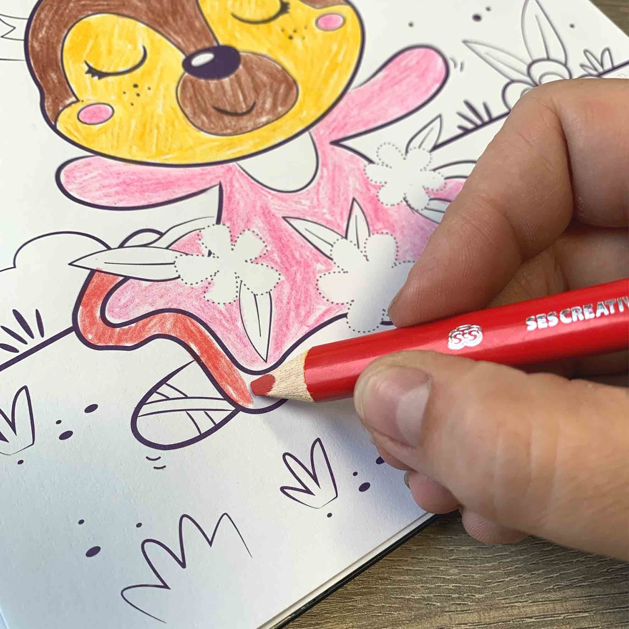 Stepped 3 in 1 sequin coloring activity book