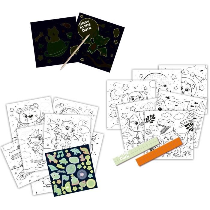 Phosphorescent 3 in 1 Phosphorescent Coloring Box