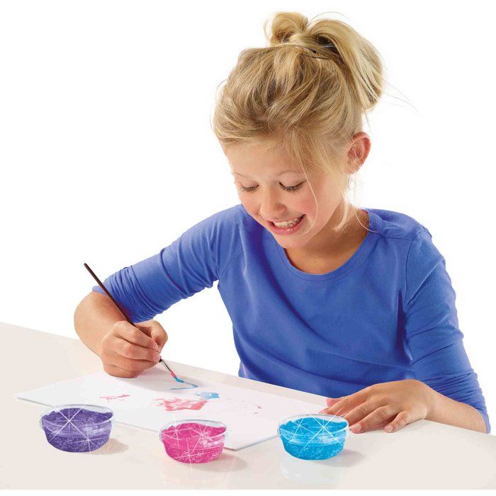 Glitter Gouache (6x45ml) - SES CREATIVE - Good quality, bright and opaque colours - Practical and compact packaging