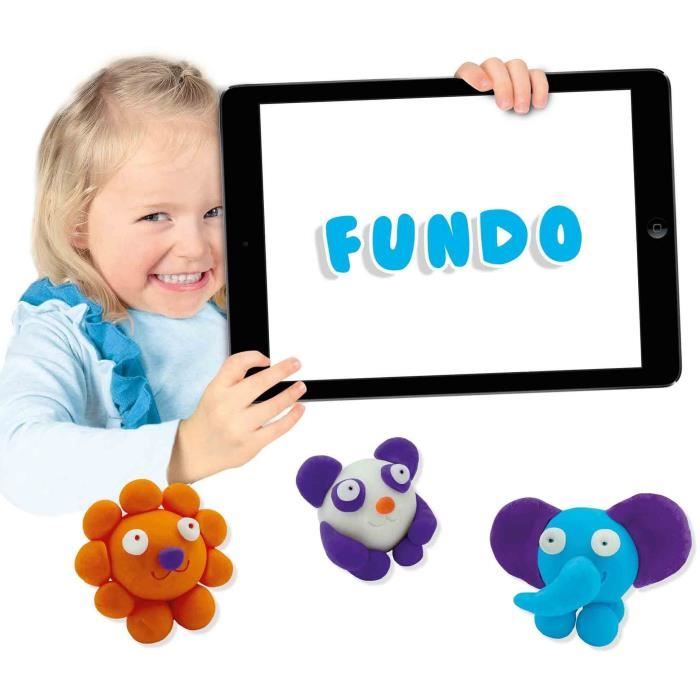 FunDo Play Dough - Wild Animals (3x90gr-1x40gr) - SES CREATIVE - Interactive for young children.