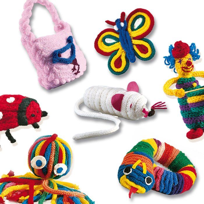 SES CREATIVE Tricotin - With yarns of different colors