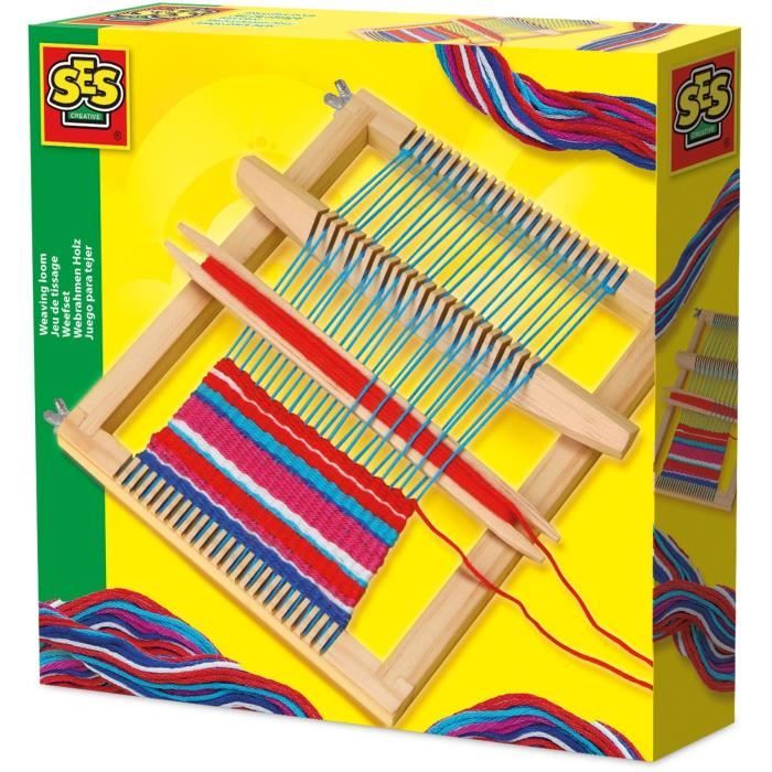 SES CREATIVE Weaving Set - With yarns of different colors