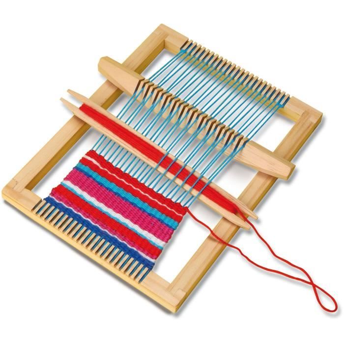 SES CREATIVE Weaving Set - With yarns of different colors