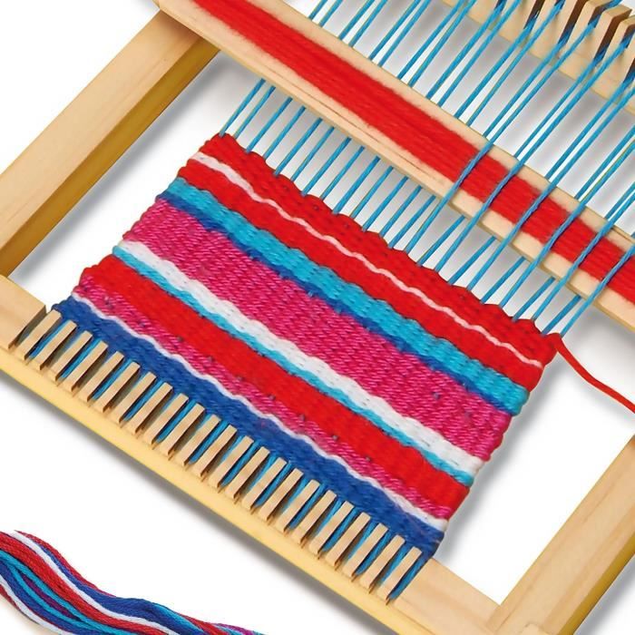 SES CREATIVE Weaving Set - With yarns of different colors