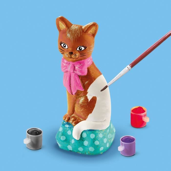 Casting and painting - Cat - Creative hobbies - SES CREATIVE - To make cats with 6 colors of paint.