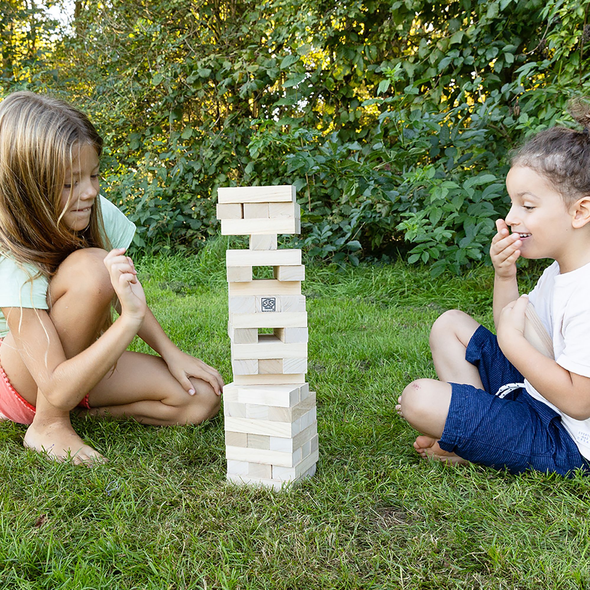 XXL Tumbling Tower - Skill game - SES CREATIVE - XXL version for outdoors, exciting for children and adults.