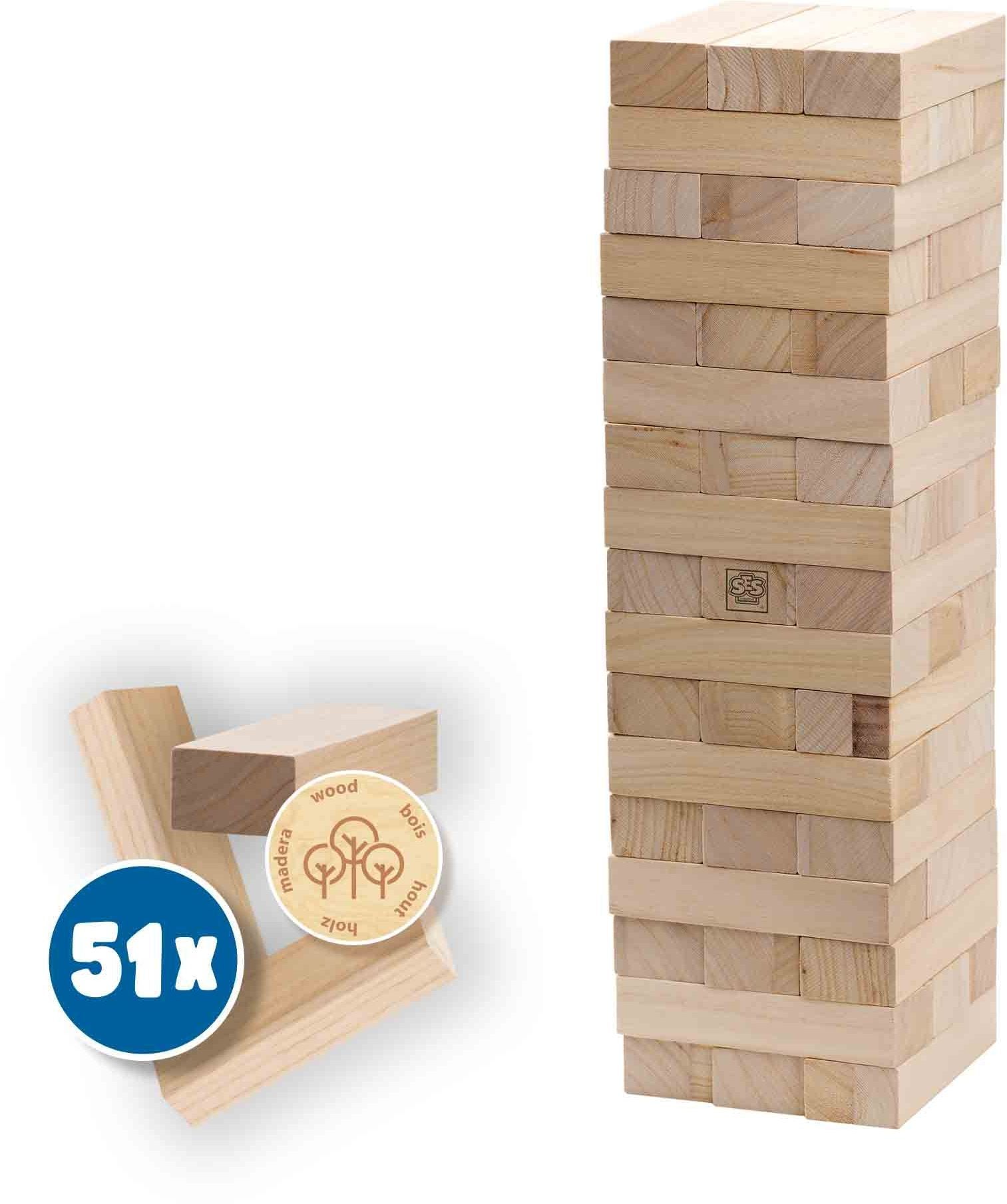 XXL Tumbling Tower - Skill game - SES CREATIVE - XXL version for outdoors, exciting for children and adults.