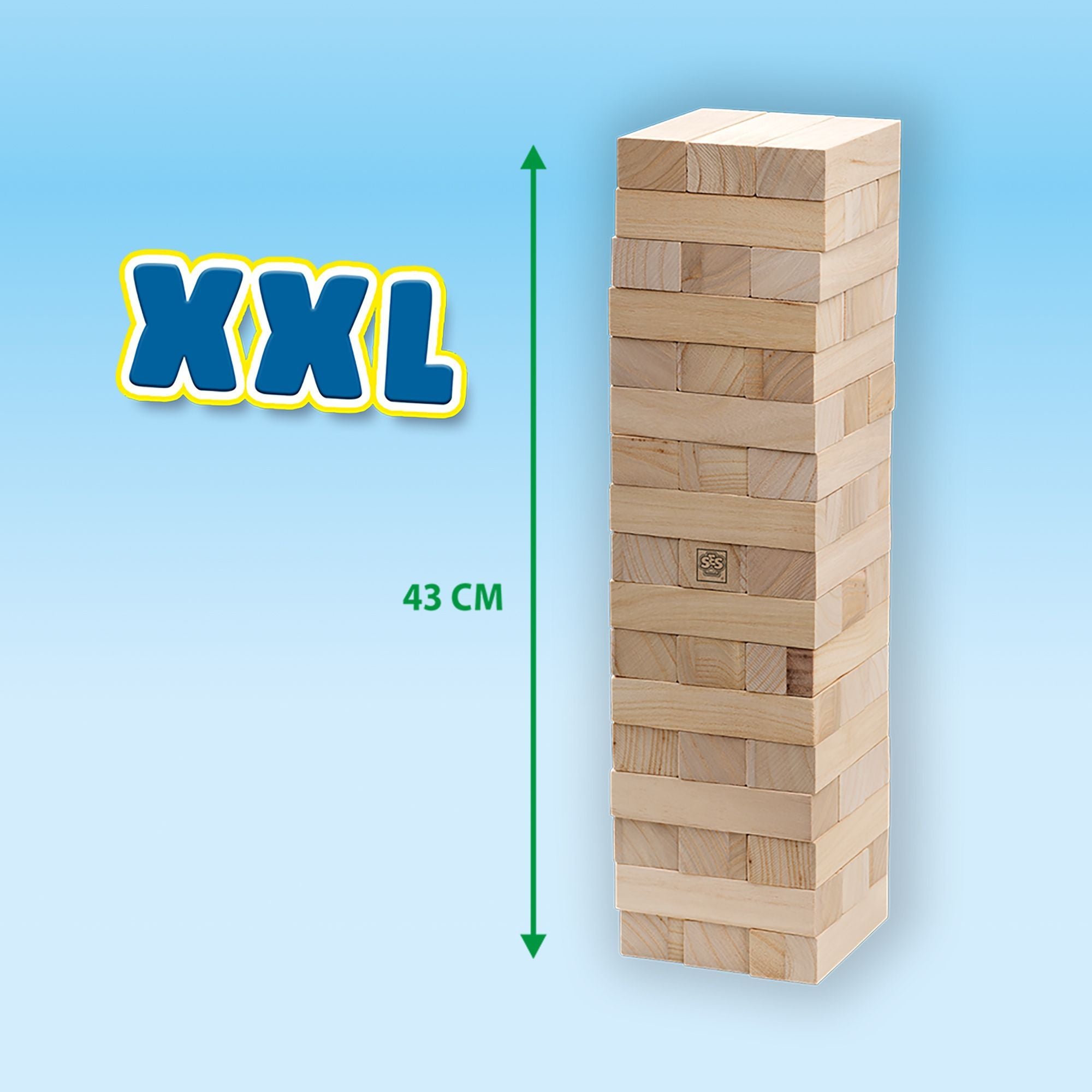 XXL Tumbling Tower - Skill game - SES CREATIVE - XXL version for outdoors, exciting for children and adults.