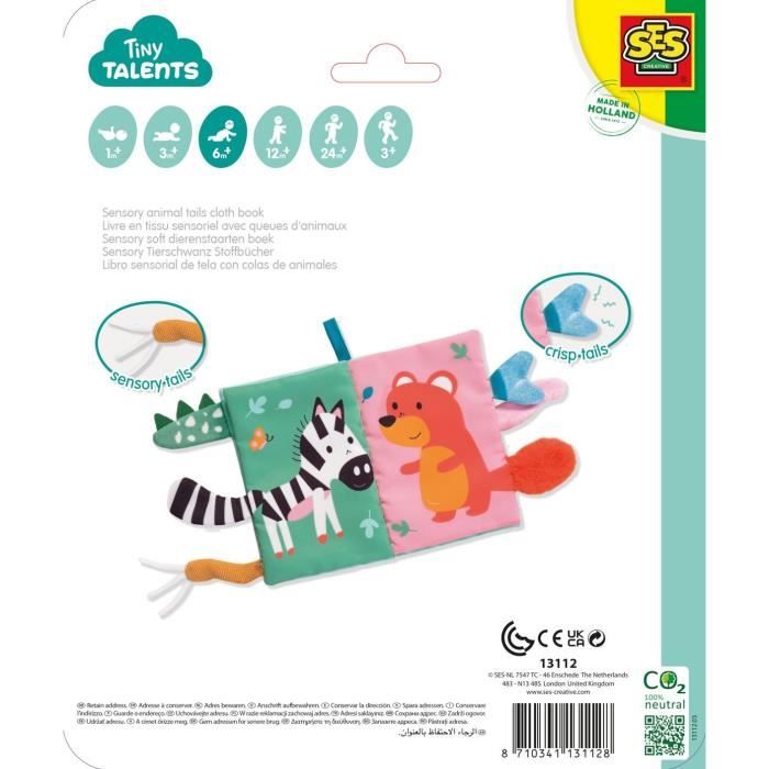 Sensory Fabric Book with Animal Tails